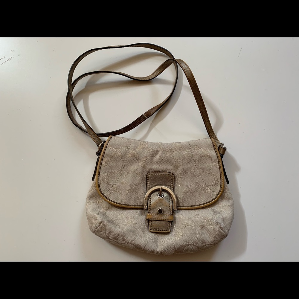 Auth Coach monogram crossbody bag